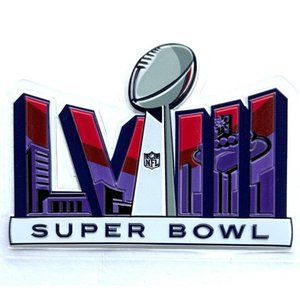 COPY - Super Bowl LVIII 58 Jersey Patch Flex Chrome Clear Plastic Sew on Patch